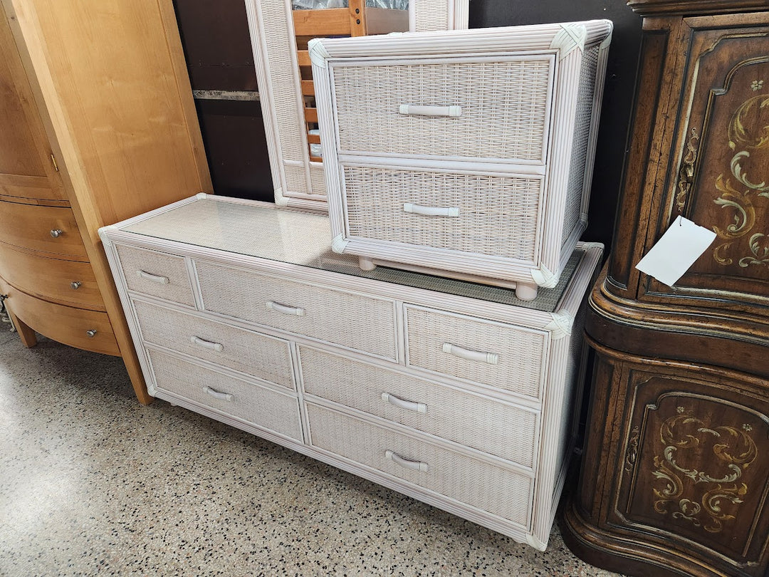 Wicker/Bamboo Nightstand