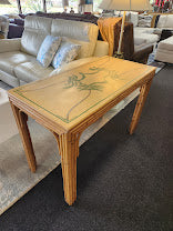 Bamboo Desk With Painted Palmtrees