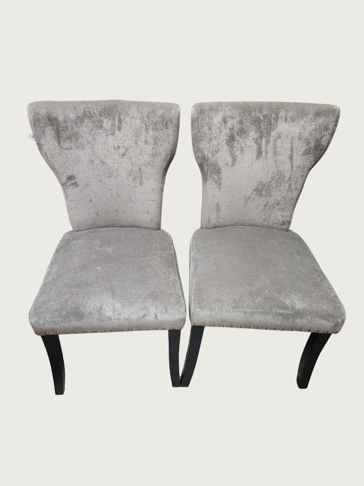 SET OF 2 | Gray Armless Chairs