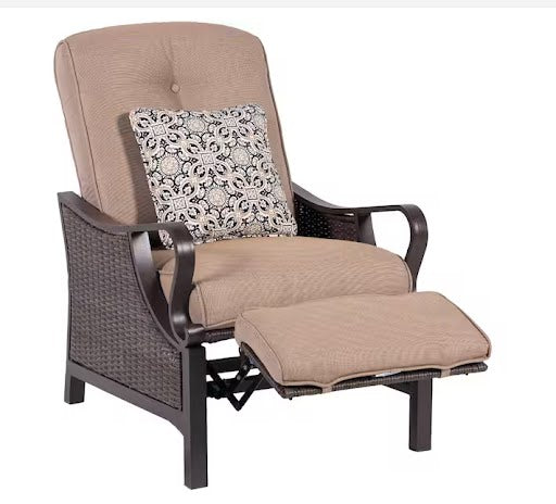 SET OF 2 | Hanover Ventura Wicker Reclining Outdoor Chairs