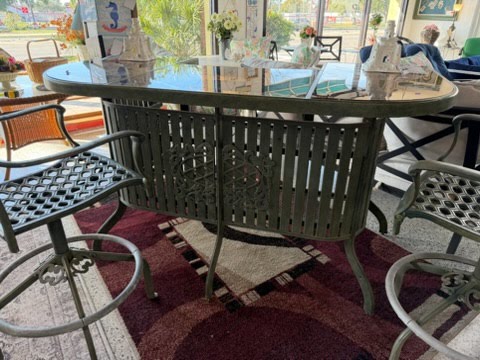 5 Piece Cast Aluminium Outdoor Bar & Chairs
