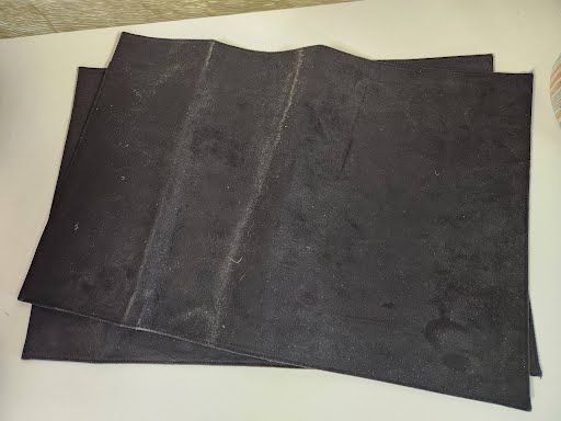 2 Black Placemats