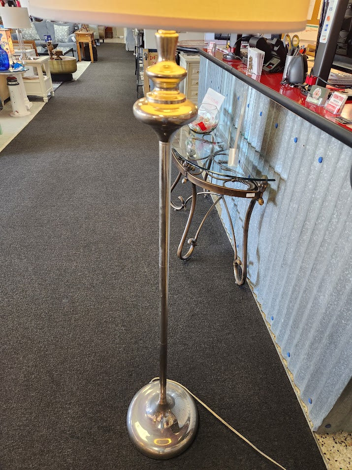 64"H Silver Metal Base Floor Lamps