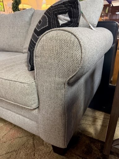 Grey Rolled Armed Sofa
