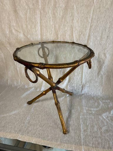 15x16 Bamboo striped side Table