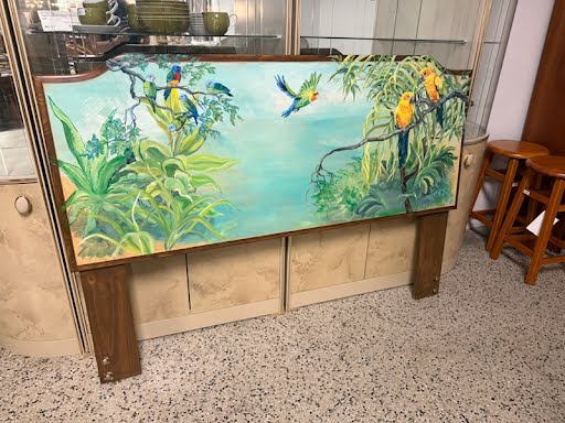 HandPainted  Queen Headboard