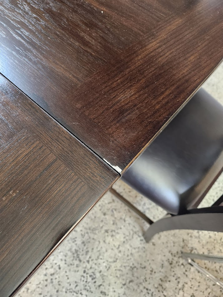 Dark Wood Counter Dining Set