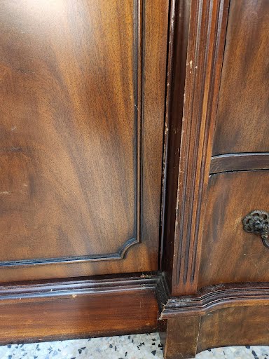 Georgian Style Bubble Glass China Cabinet