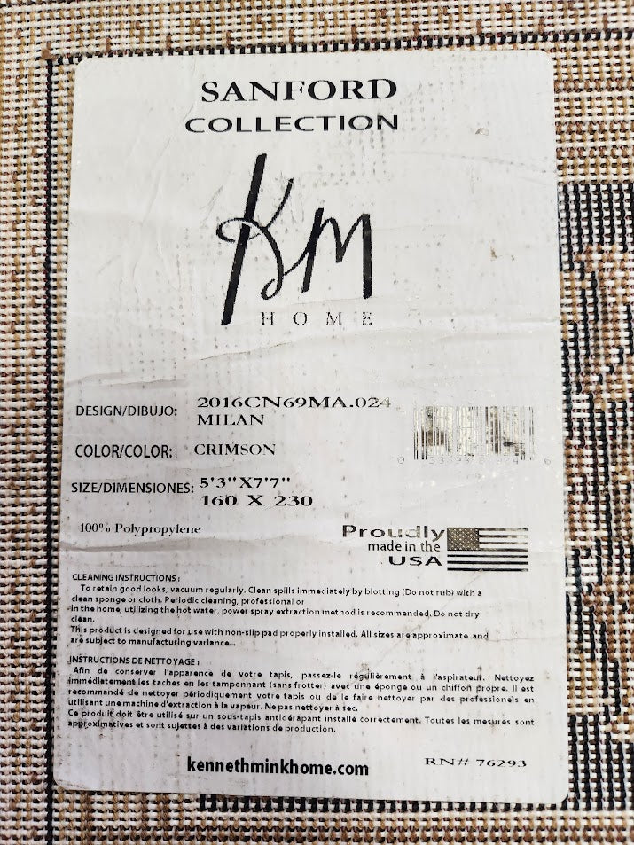 Red/Tan Area Rug