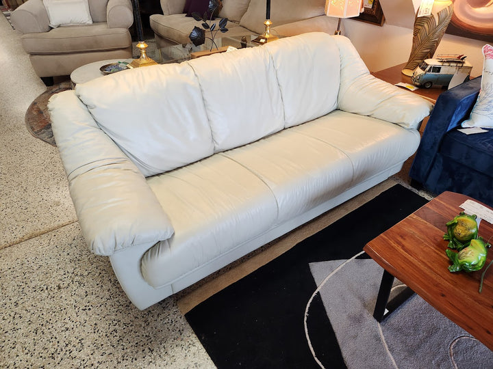 Beige Leather Sofa