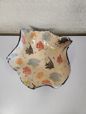 Wave Trim Pottery Bowl Home Item