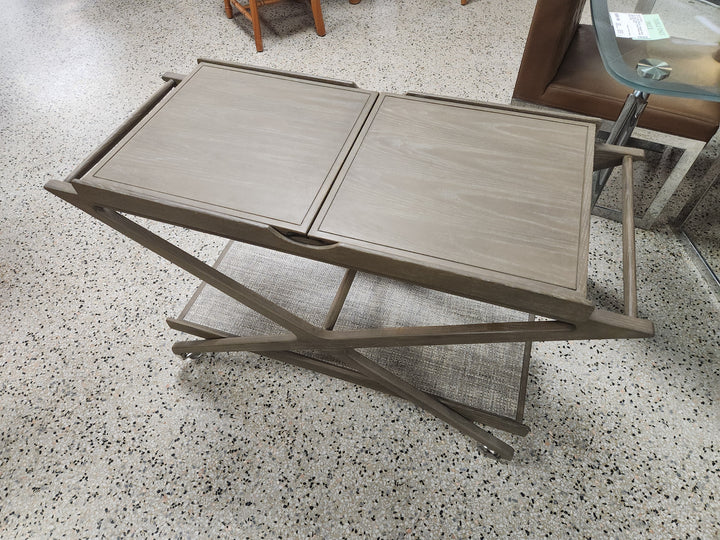 Mid Century Console/Bar Table With Folding Leaves