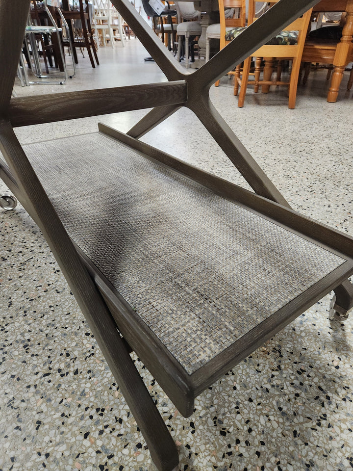 Mid Century Console/Bar Table With Folding Leaves