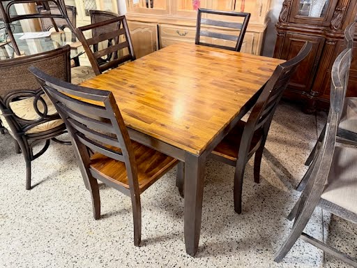 Dark Wood Dining Set