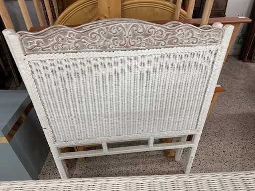Twin White Wicker Headboards