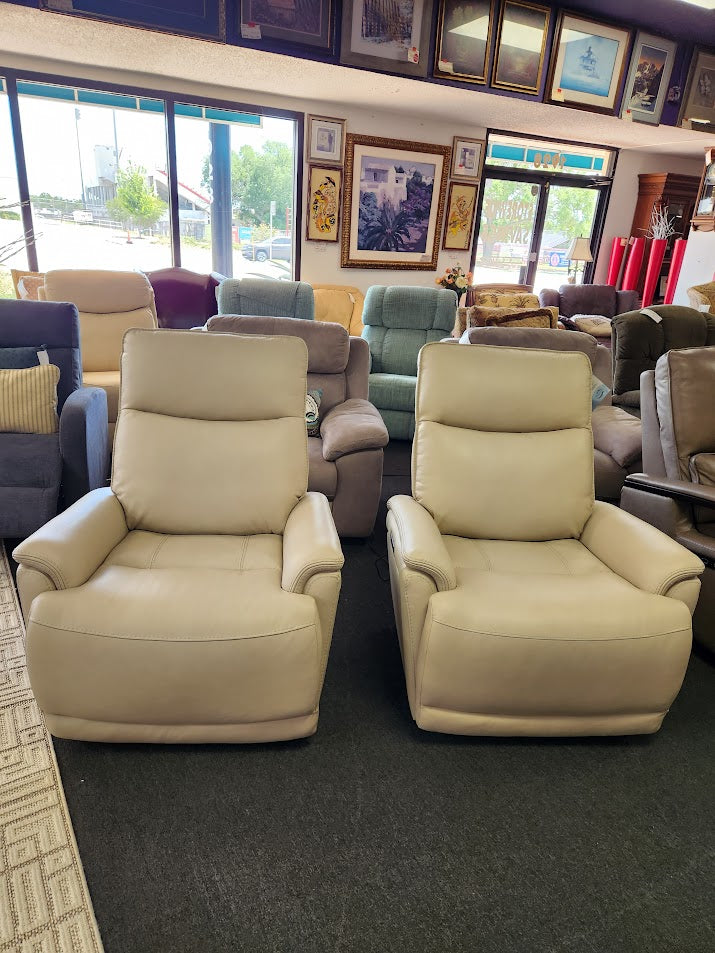 Cream Power Recliner Chair
