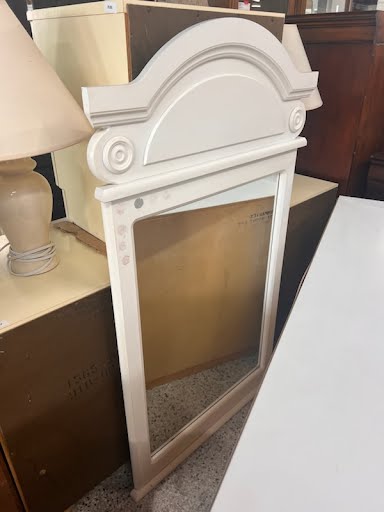 52" White Dresser with Mirror