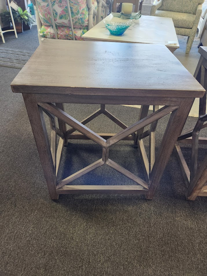 Grey Wash Farmhouse Style End Tables