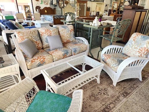 White Rattan/Wicker Chair