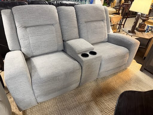 Love Seat - Brent Collection Dark Gray Kuka Power Love Seat