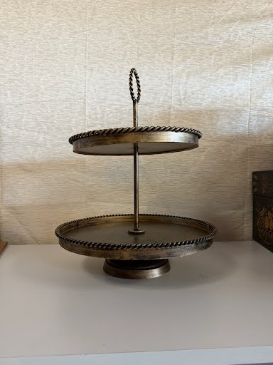 Two Tier Metal Serving Tray