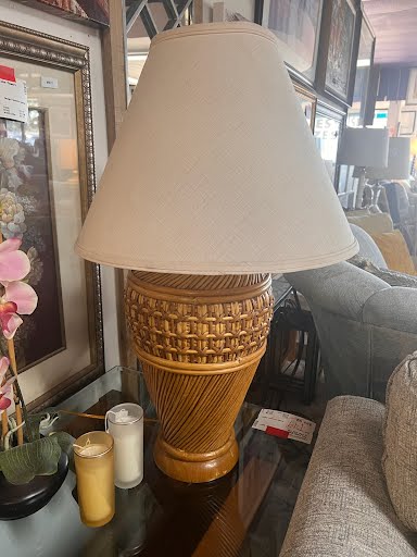 20" Rattan/Bamboo Table Lamp