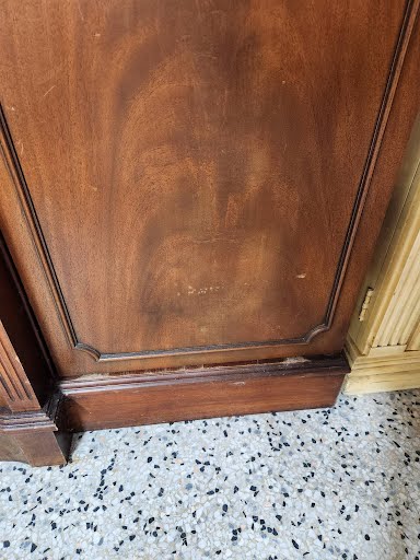 Georgian Style Bubble Glass China Cabinet