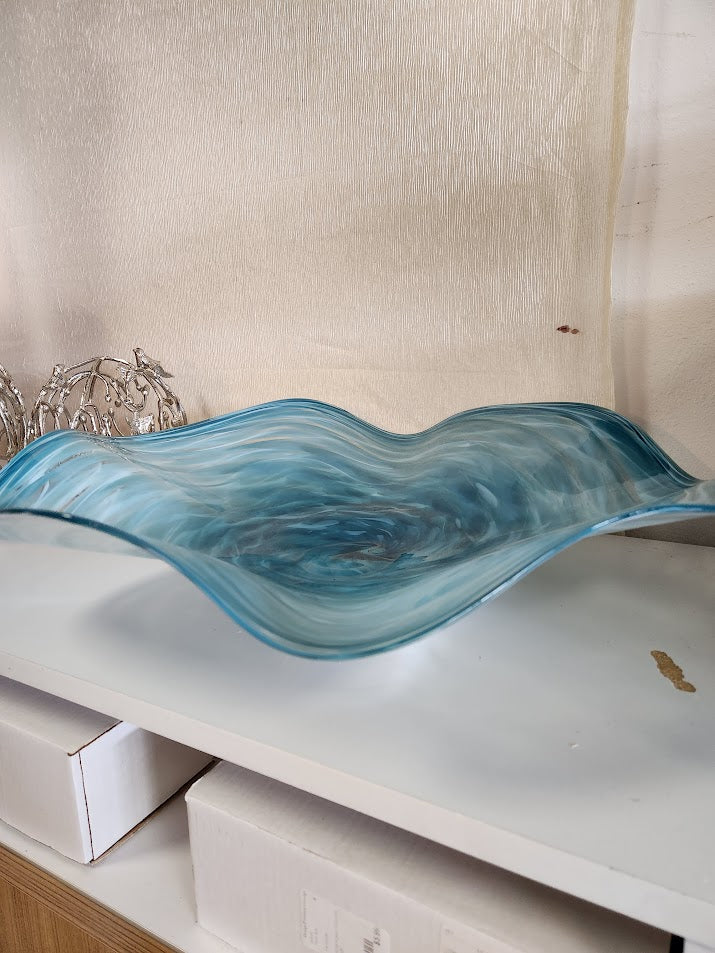 Large Light Blue Bowl Centerpiece