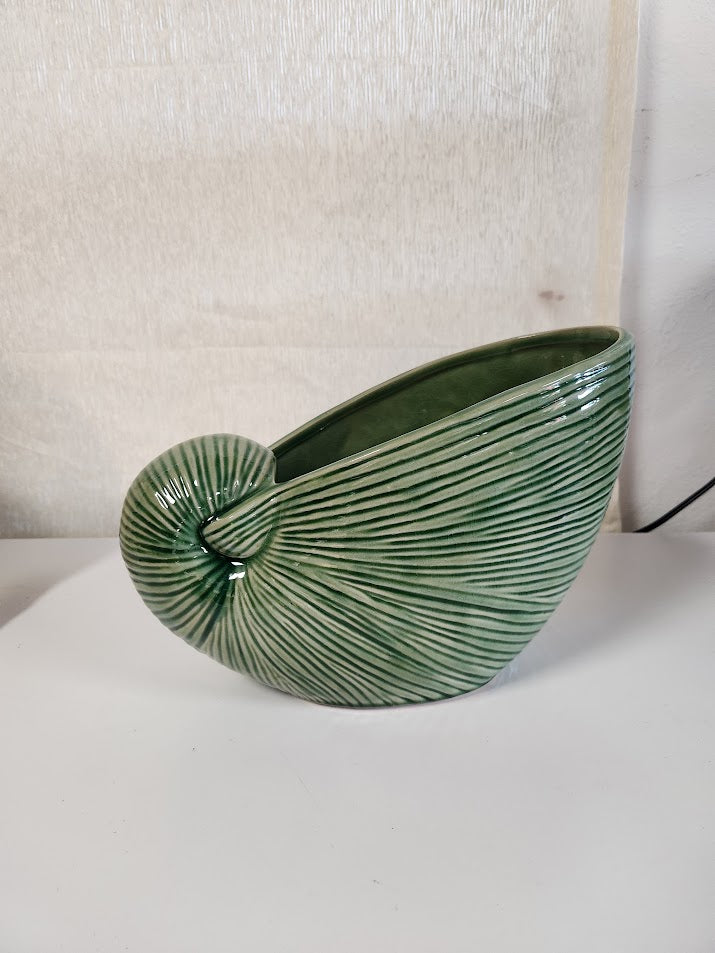Large Green Shell Vase