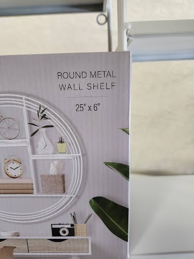 25" White Metal Wall Art