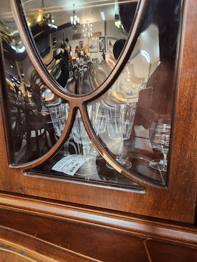 Georgian Style Bubble Glass China Cabinet