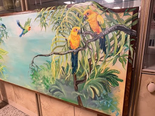 HandPainted  Queen Headboard