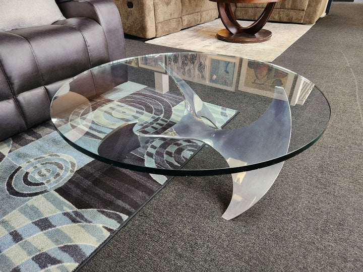 Round glass top Coffee Table