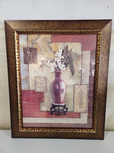 29x35 White Florals in Vase Print