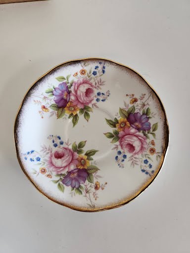 China Saucer Jacobean Elizabethan England Staffordshire