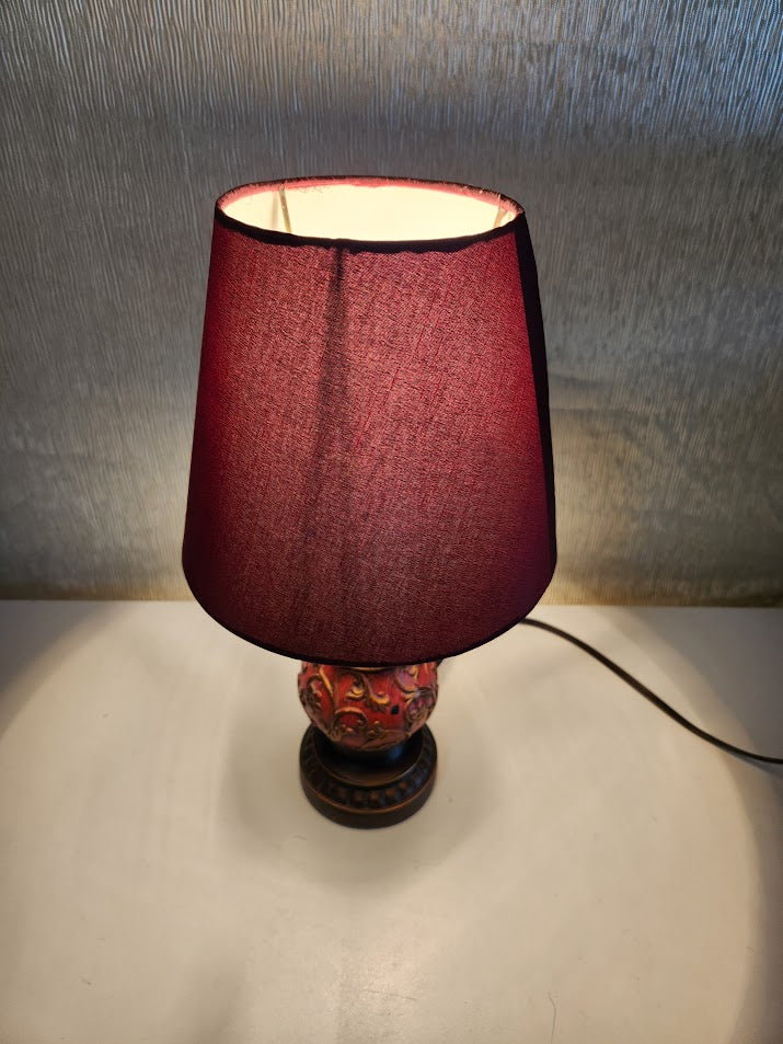 Small Red/Gold Table Lamp