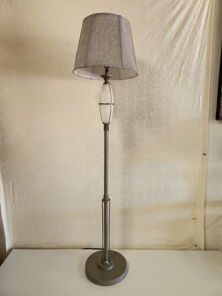 Gray Metal Floor Lamp