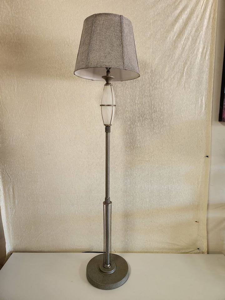 Gray Metal Floor Lamp