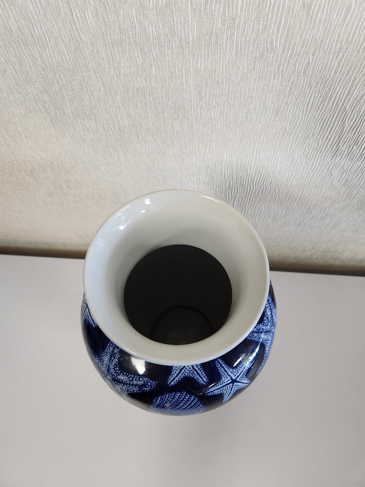 Ceramic Vase With Seashells and Starfish