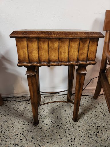 Hand Painted Wood End Table