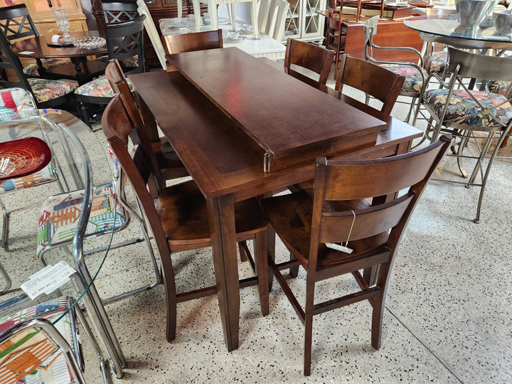 Brn Wood Dining Set
