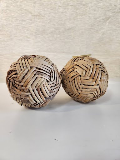 SET OF 2- Rattan sphere deor