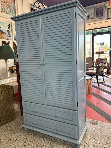 Palm Springs Wicker Armoire