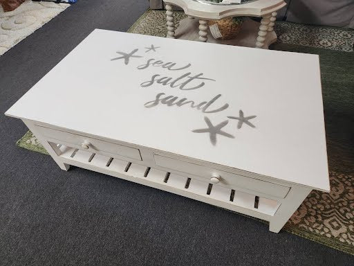 White Dual Sided Coffee Table