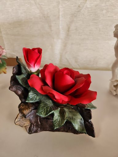 Porcelain PS Porcelain Limited Edition Red Flower 1994 Ceramic