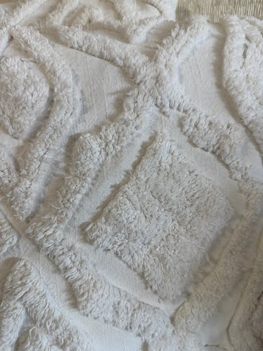 White Textured Throw Pillows