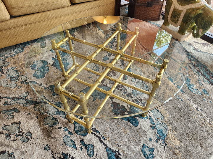 Vintage  Faux  Bamboo Coffee Table