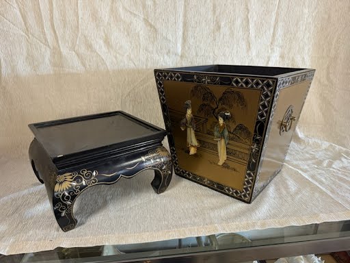 Black Oriental Style Planter