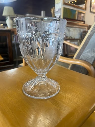 Glass Vase with Floral detail