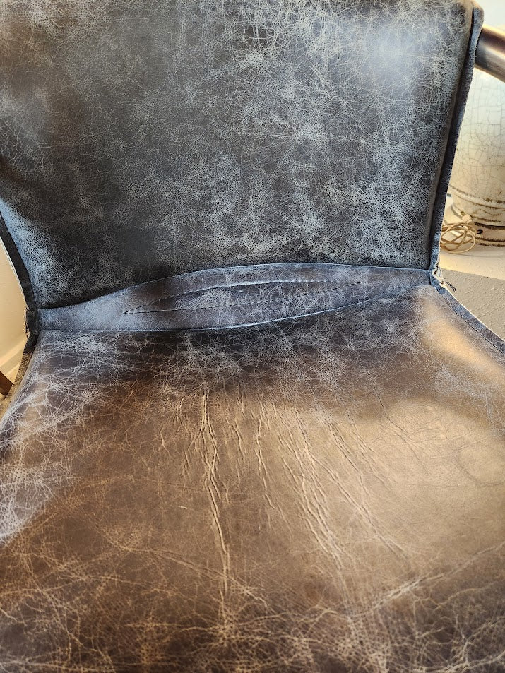 Leather&Iron Counter Stool